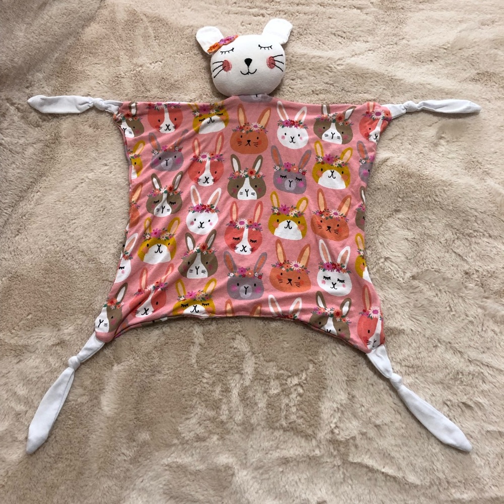 Little Sleepies Sleepyheead Lovey. Pink Boho Bunny